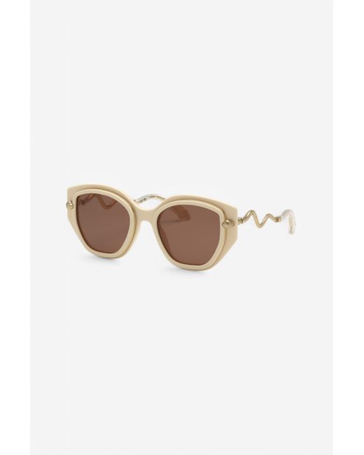 Roberto Cavalli Multicolor Wide And Feminine Front Sunglasses With Double Ring Decoration