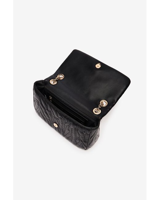 Roberto Cavalli Black Top-Stitched Clutch Bag With Shoulder Strap