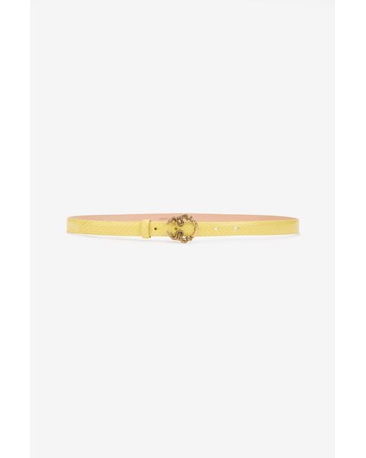 Roberto Cavalli Multicolor Leather Belt With Snake Buckle