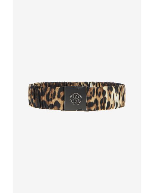 Roberto Cavalli Multicolor Belt With Leopard Print