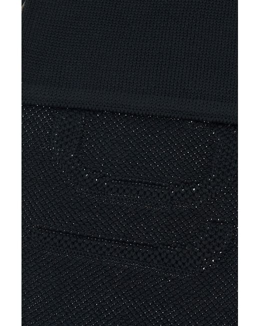 Roberto Cavalli Black Wool Blend Scarf With Logo Workmanship