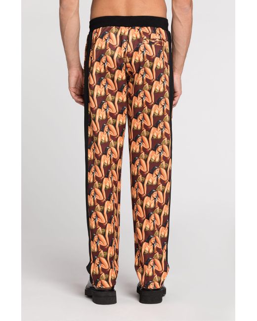 Roberto Cavalli White Graphic-Print Track Pants for men