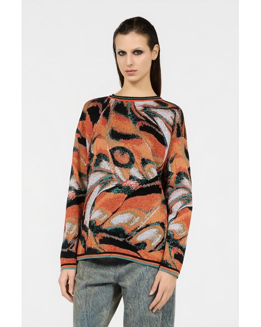 Roberto Cavalli Multicolor Butterfly Print Sweater