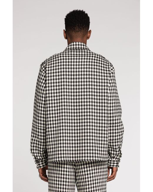 Roberto Cavalli Black Embellished Gingham Jacket for men