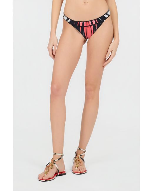 Roberto Cavalli Blue Ray Of Paradise Print Swimsuit Bikini Bottom