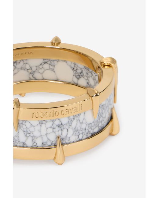Roberto Cavalli Multicolor And Studded Bangle Bracelet