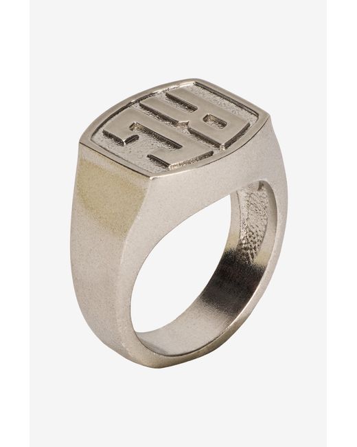 Roberto Cavalli White Ring With Rc Monogram for men