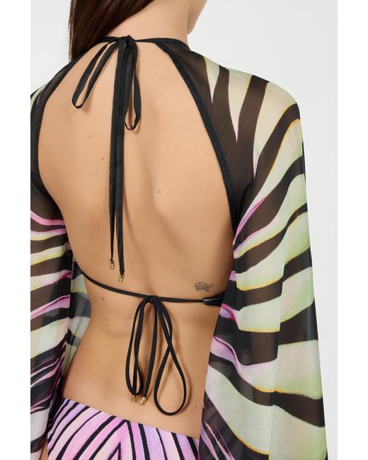 Roberto Cavalli White Ray Of Paradise Print One-Piece Swimsuit
