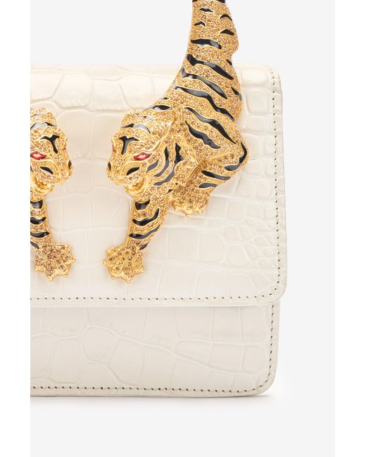 Roberto Cavalli Metallic Medium Roar Bag