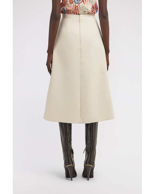 Roberto Cavalli White Printed Skirt