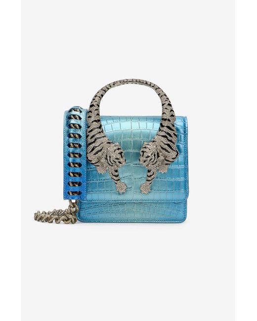 Roberto Cavalli Blue Medium Roar Bag