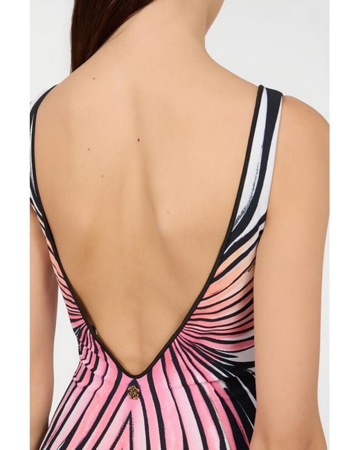 Roberto Cavalli Red Ray Of Paradise Print Swimsuit