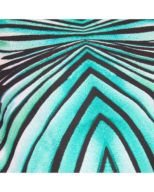 Robe Maxi En Soie Imprimé Ray Of Sea Roberto Cavalli en coloris Blue