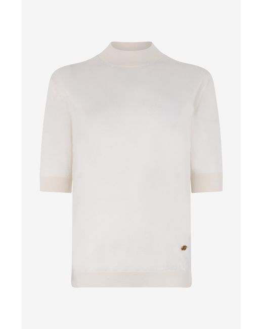 Pull En Coton Roberto Cavalli en coloris White