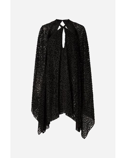 Roberto Cavalli Black Polka-Dot Caftan