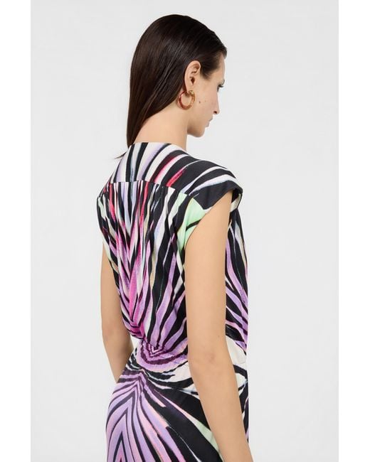Roberto Cavalli White Ray Of Paradise Print Maxi Dress