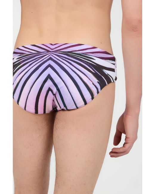Roberto Cavalli Blue Ray Of Paradise Print Swimsuit Bottom for men