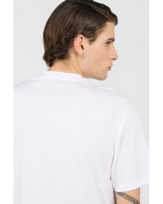 Roberto Cavalli White T-Shirt With Embroidered Logo for men