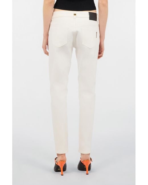 Roberto Cavalli White Straight-Leg Pants