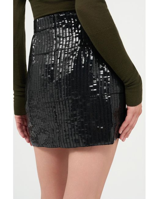 Roberto Cavalli Black Sequin Mini Skirt