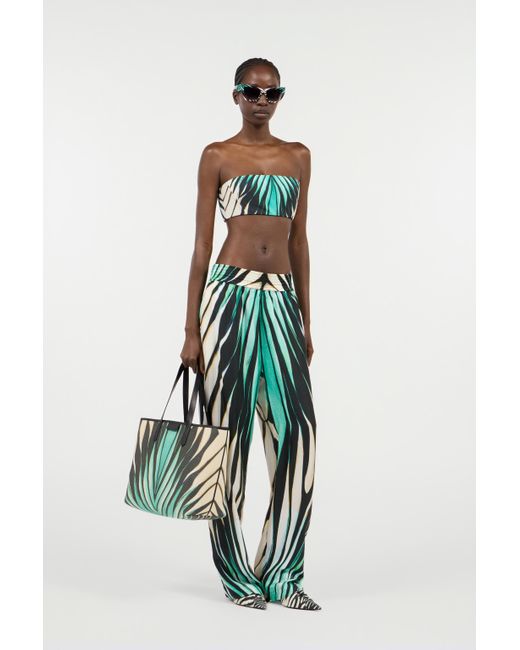 Haut Bandeau Imprimé Ray Of Sea Roberto Cavalli en coloris Green
