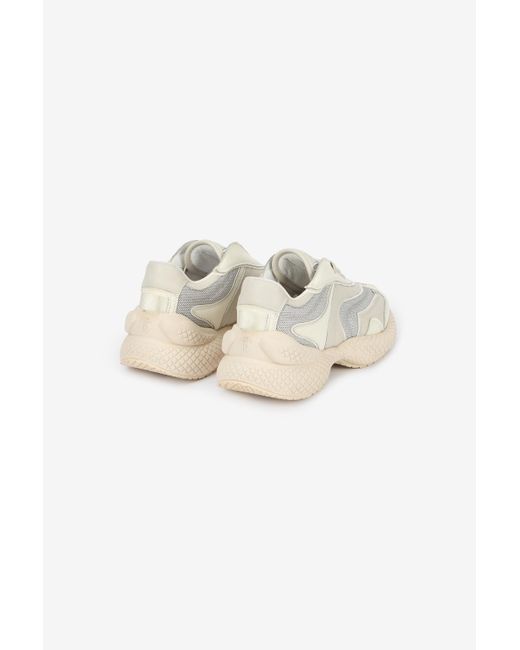 Roberto Cavalli White Serpentine Sneaker