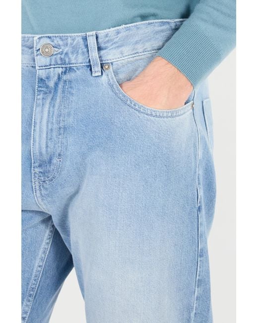 Roberto Cavalli Blue Jeans With Faded Detailing for men