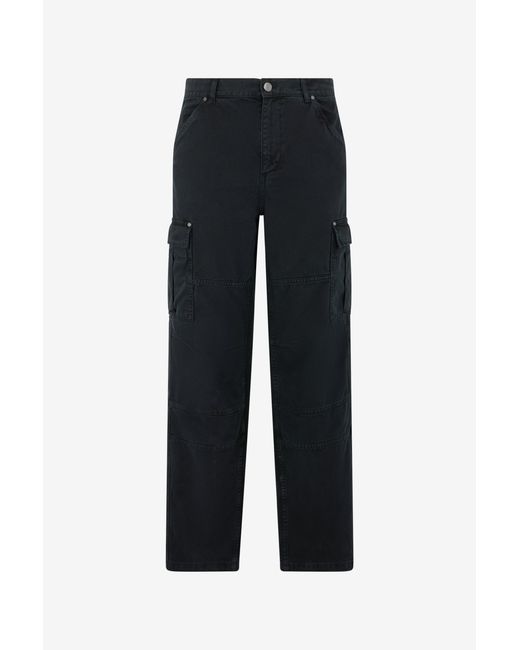 Roberto Cavalli Black Cotton Cargo Trousers for men