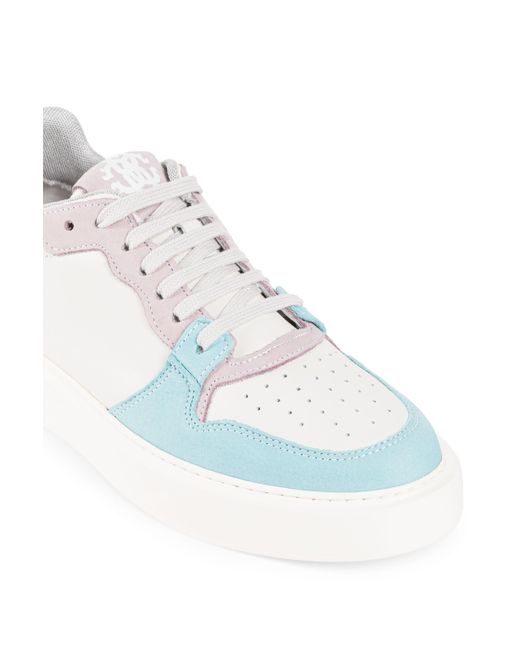 Roberto Cavalli White Rc Monogram-Print Sneakers