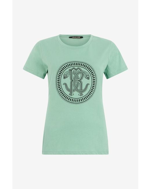 Roberto Cavalli Green Sage T-Shirt