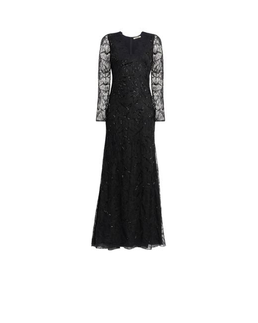 Roberto Cavalli Black Layered Lace Gown