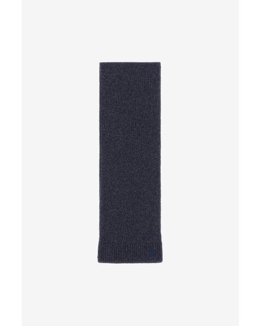Roberto Cavalli Blue Dark Scarf With Monogram Rc