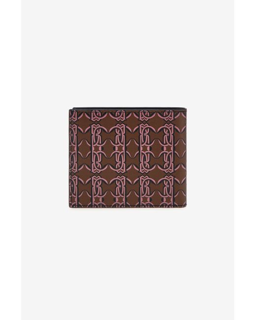 Roberto Cavalli Brown Wallet With Monogram Mirror Snake for men
