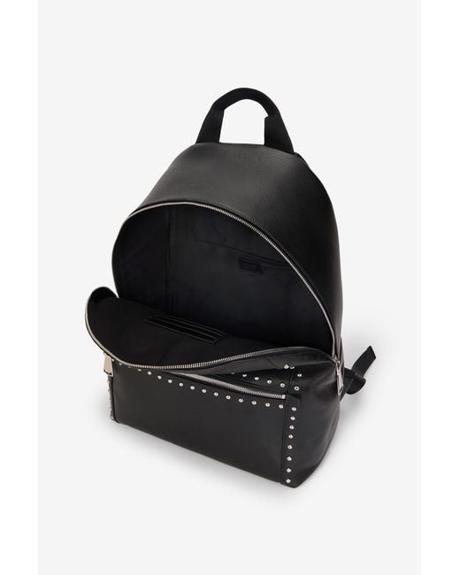 Roberto Cavalli Black Studded Leather Backpack for men