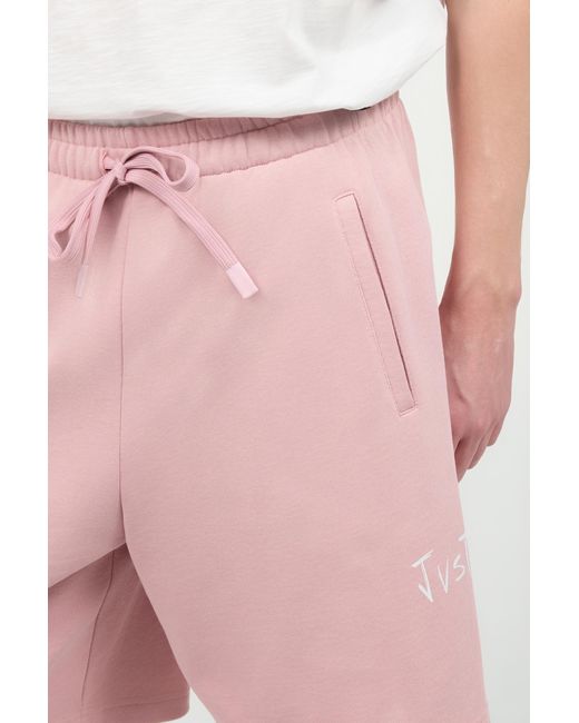 Roberto Cavalli Pink Sports Shorts With Logo for men