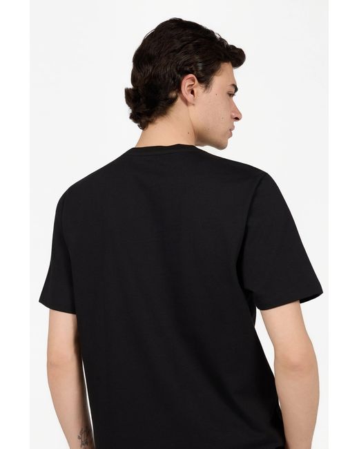 Roberto Cavalli Black T-Shirt With Snake Floral Print for men