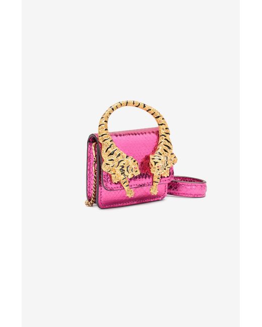 Roar Porta Airpods Effetto Serpente di Roberto Cavalli in Pink