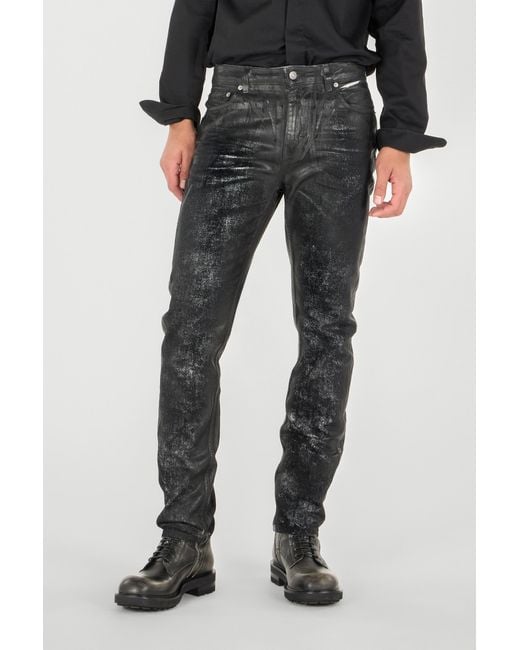 Roberto Cavalli Black Used-Effect Pants for men