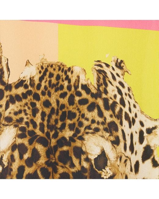 Roberto Cavalli Multicolor Silk Kaftan With Cavalli Pop Print