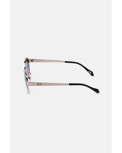 Roberto Cavalli Blue Geometrical Metal Frame