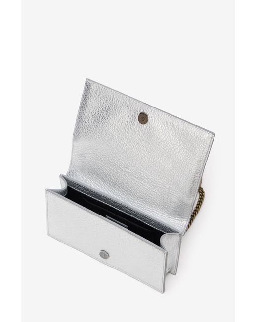 Roberto Cavalli White Bag With Mirror Snake Monogram