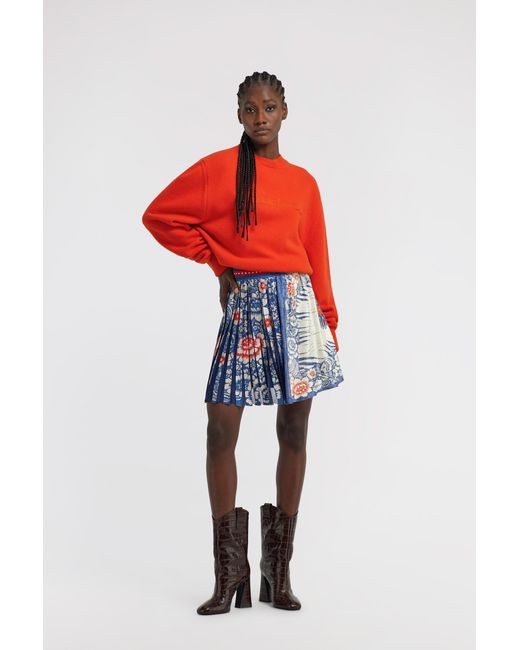 Roberto Cavalli Red Kurzer Strickpullover