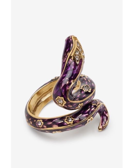 Roberto Cavalli Multicolor Serpentine Ring