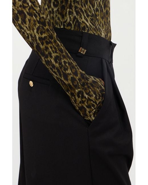 Roberto Cavalli Black Straight Leg Trousers