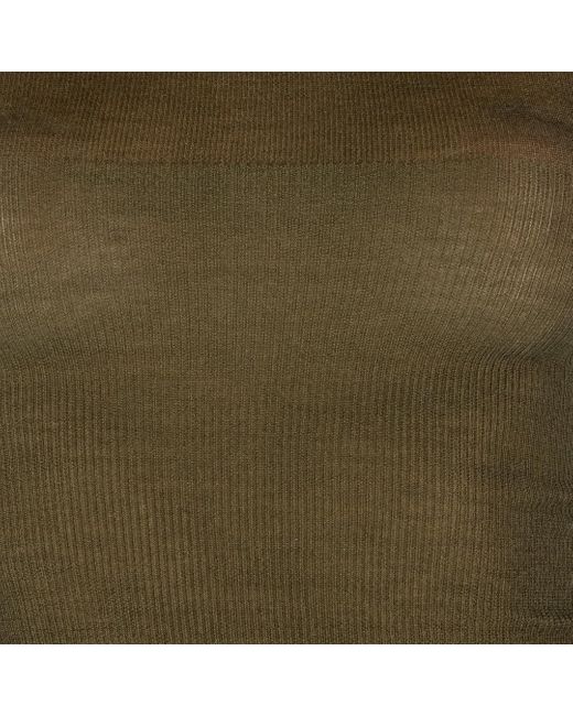 Roberto Cavalli Green Silk/Wool-Blend Turtleneck