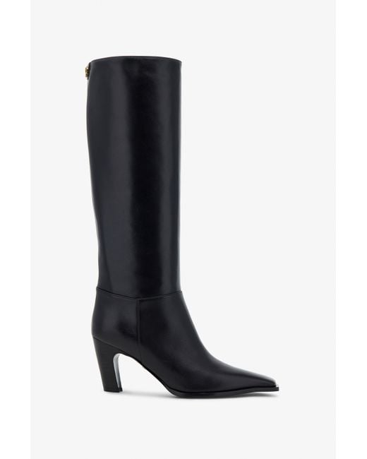 Botas De Piel Hasta La Rodilla Roberto Cavalli de color Black
