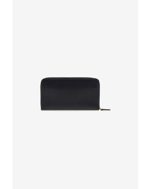Roberto Cavalli Black Wallet With Monogram Rc And Zip