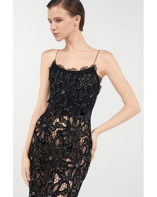 Roberto Cavalli Black Floral Lace Dress