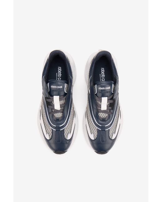 Roberto Cavalli Blue Chunky Sneaker for men