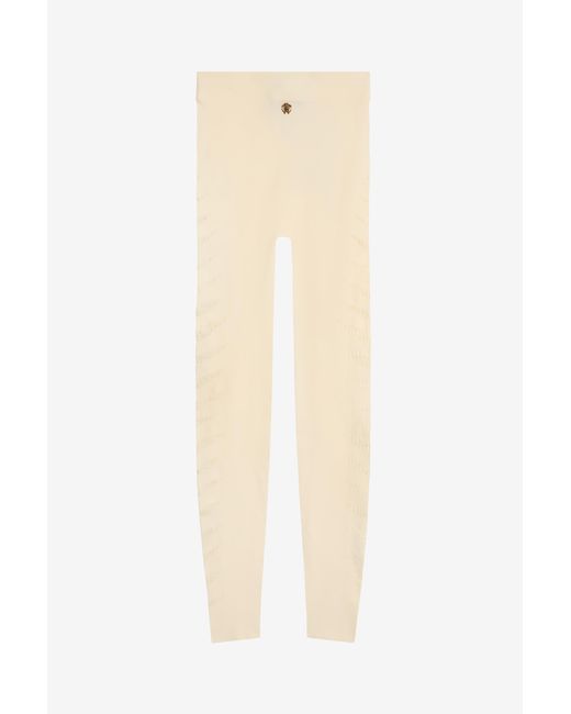 Roberto Cavalli White Ivory Cut-Out Leggings